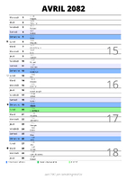 calendrier avril 2082 au format portrait pour prendre des notes