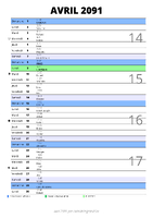 calendrier avril 2091 au format portrait pour prendre des notes