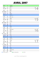 calendrier avril 2097 au format portrait pour prendre des notes