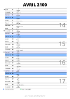 calendrier avril 2100 au format portrait pour prendre des notes