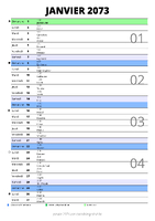 calendrier janvier 2073 au format portrait pour prendre des notes