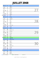 calendrier juillet 2068 au format portrait pour prendre des notes