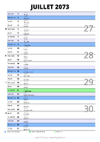 calendrier juillet 2073 au format portrait pour prendre des notes