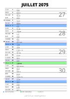 calendrier juillet 2075 au format portrait pour prendre des notes