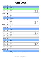 calendrier juin 2058 au format portrait pour prendre des notes