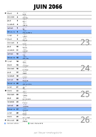 calendrier juin 2066 au format portrait pour prendre des notes