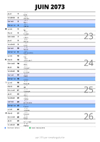 calendrier juin 2073 au format portrait pour prendre des notes