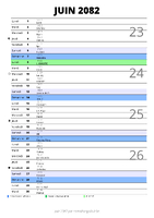 calendrier juin 2082 au format portrait pour prendre des notes