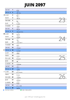 calendrier juin 2097 au format portrait pour prendre des notes