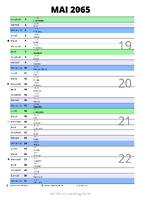 calendrier mai 2065 au format portrait pour prendre des notes