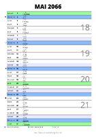 calendrier mai 2066 au format portrait pour prendre des notes