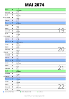 calendrier mai 2074 au format portrait pour prendre des notes