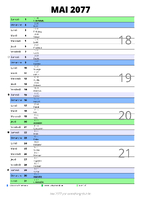 calendrier mai 2077 au format portrait pour prendre des notes