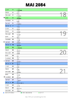 calendrier mai 2084 au format portrait pour prendre des notes