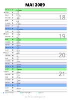 calendrier mai 2089 au format portrait pour prendre des notes