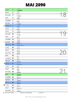 calendrier mai 2090 au format portrait pour prendre des notes