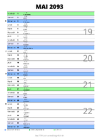 calendrier mai 2093 au format portrait pour prendre des notes