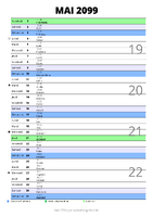 calendrier mai 2099 au format portrait pour prendre des notes