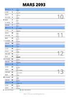 calendrier mars 2093 au format portrait pour prendre des notes