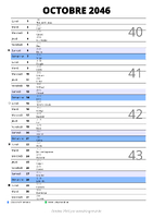 calendrier octobre 2046 au format portrait pour prendre des notes