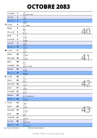 calendrier octobre 2083 au format portrait pour prendre des notes