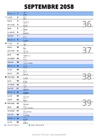 calendrier septembre 2058 au format portrait pour prendre des notes
