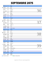 calendrier septembre 2075 au format portrait pour prendre des notes
