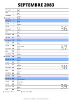 calendrier septembre 2083 au format portrait pour prendre des notes