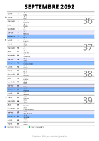 calendrier septembre 2092 au format portrait pour prendre des notes