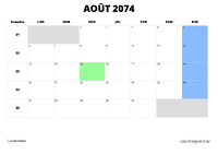 calendrier août 2074 calendrier août 2074 au format paysage
