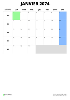 calendrier janvier 2074 calendrier janvier 2074 format portrait