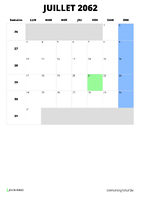 calendrier juillet 2062 format portrait