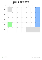 calendrier juillet 2070 format portrait
