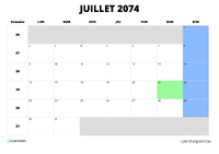 calendrier juillet 2074 calendrier juillet 2074 au format paysage