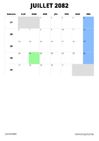 calendrier juillet 2082 calendrier juillet 2082 format portrait