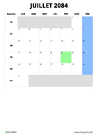 calendrier juillet 2084 calendrier juillet 2084 format portrait