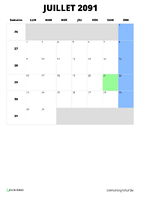 calendrier juillet 2091 calendrier juillet 2091 format portrait