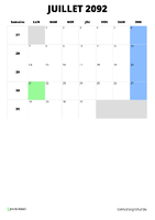 calendrier juillet 2092 format portrait