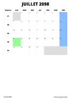 calendrier juillet 2098 calendrier juillet 2098 format portrait