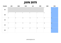 calendrier juin 2075 calendrier juin 2075 au format paysage