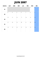 calendrier juin 2097 calendrier juin 2097 format portrait