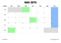 calendrier mai 2075 calendrier mai 2075 au format paysage