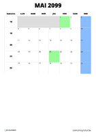 calendrier mai 2099 format portrait