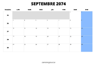 calendrier septembre 2074 calendrier septembre 2074 au format paysage